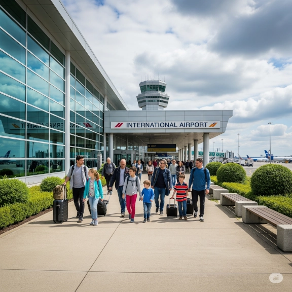 Travellers at the airport